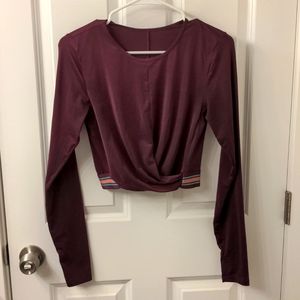 Purple Fabletics Crop Top Sz Small